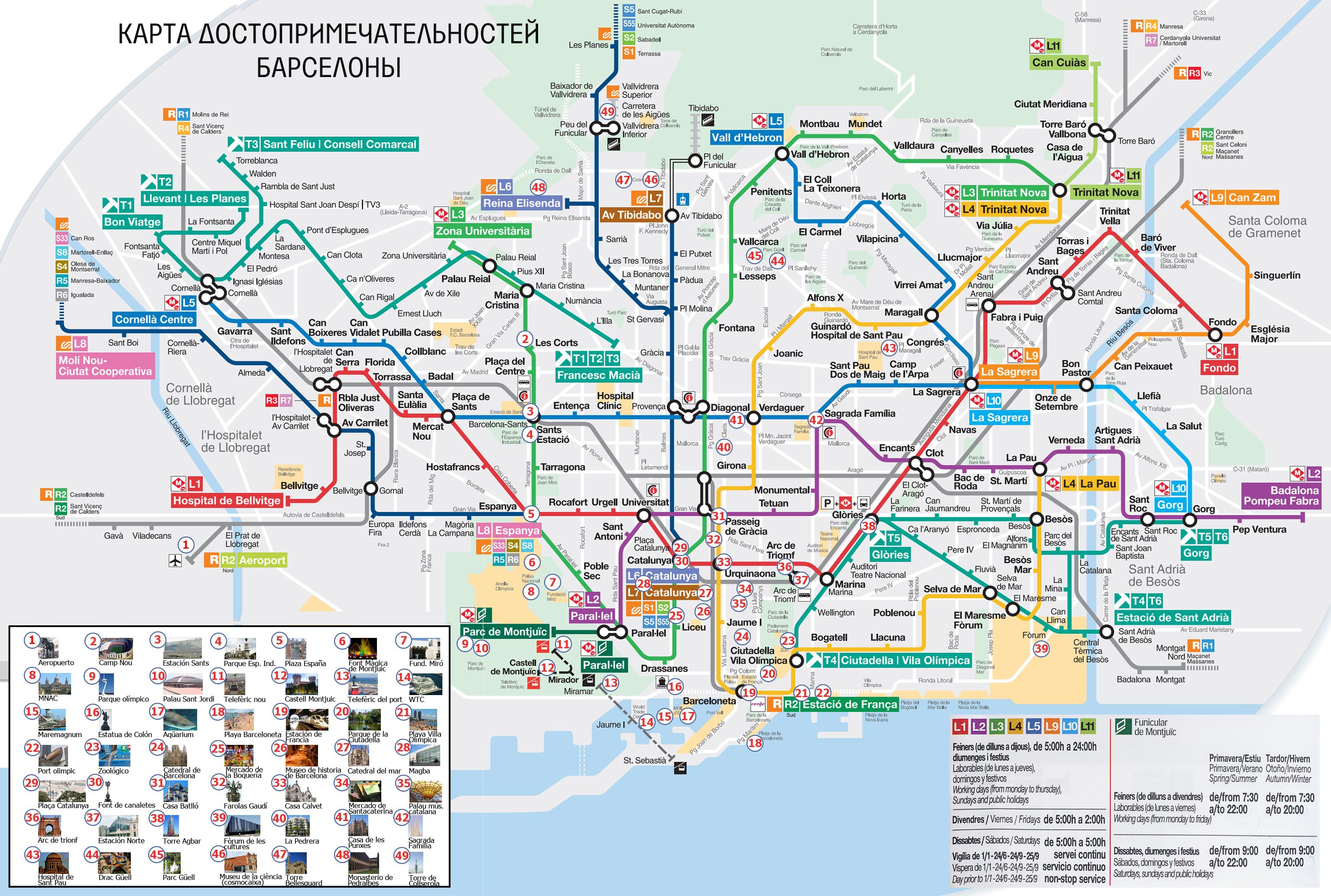 Karta Dostoprimechatelnostej Barselony Na Russkom Yazyke Putevoditel Barselona Tm [ 2069 x 3072 Pixel ]