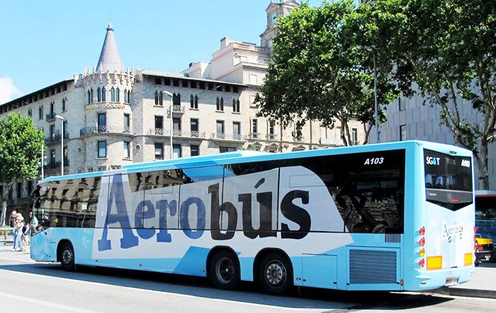 Aerobus - автобус из аэропорта Барселоны Aerobus - автобус из аэропорта Барселоны