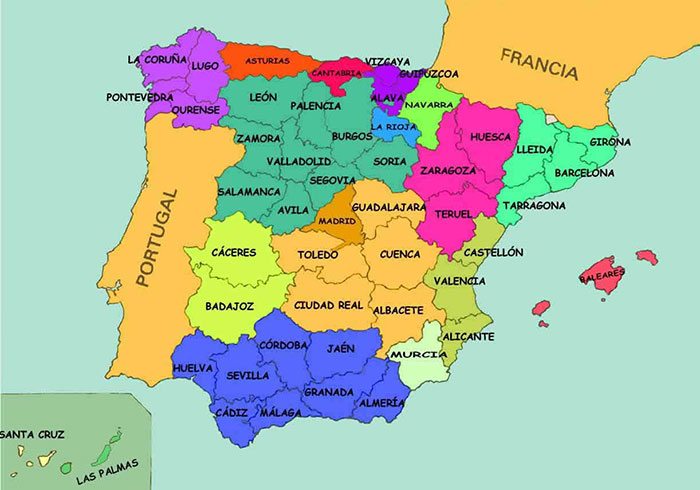 Каталония на карте Испании