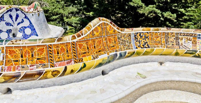 Мозаика в парке Гуэль