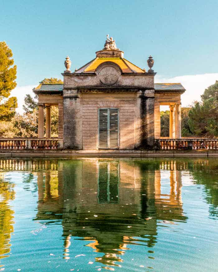 Neoclassical pavilion at Parc del Laberint D’Horta